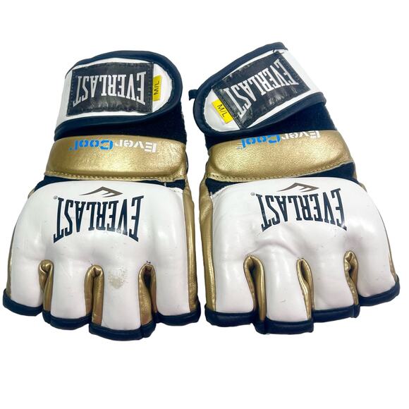 Everlast Everstrike Women Multi-Purpose Training Gloves Size M/L Gold White Used - Picture 1 of 10